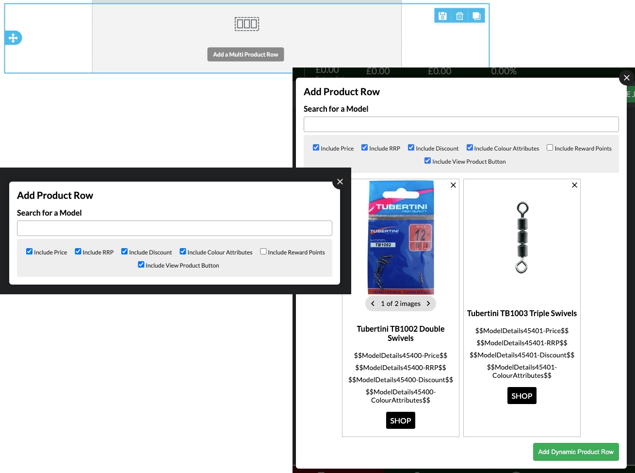 Dynamic Product Rows